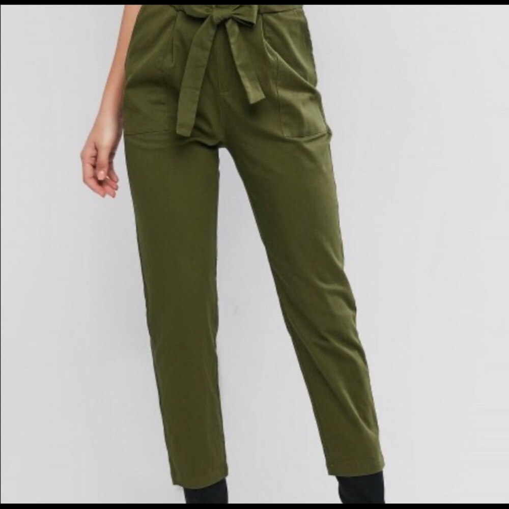 Paperbag Olive Green Pants